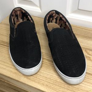 Black slip ons